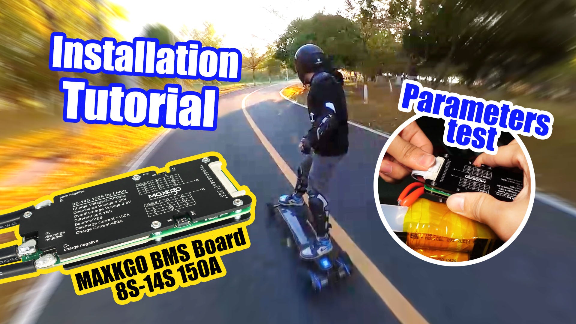 MKBMS 8S-14S 150A Li-ion battery protection board For Onewheel/ Ebike/Eskateboard