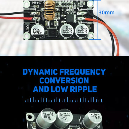 MAXKGO 150V To 12V 3A Small Size Big Power DC-DC Step Down Module With Aluminum Base Plate