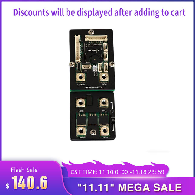 MAXKGO 6S-12S 200A Smart  BMS Lithium Battery Protection Board For E-scooter E-bike E-skateboard