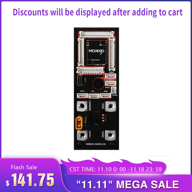MAXKGO Smart BMS Board 24S 70A Lithium Battery Charging Protection Board For E-scooter / E-car / E-bike-/ E-skateboard