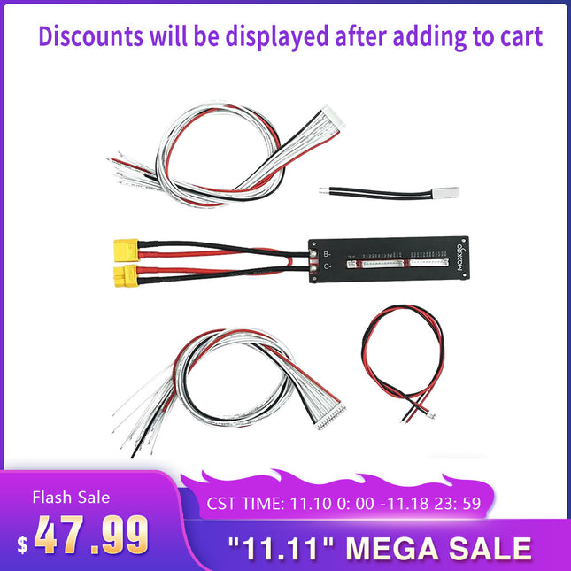 BMS Bundles Only Charge 4-24S Li-ion Battery 20A MKBMS Balance Protection Board BMS AAdapter