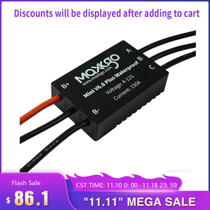 MAXKGO FSESC6.8 60V 150A Underwater IP68 Waterproof ESC For DIY E-skateboard Efoil