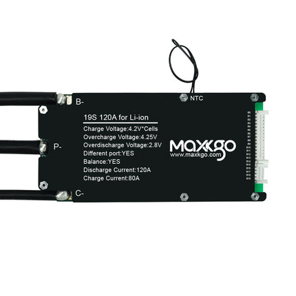 MAXKGO 15S-21S 120A BMS Protection Board Hardware Ternary Polymer Lithium Battery BMS Board