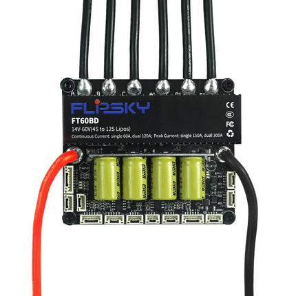FT60BD Dual Drive ESC 60V 120A HALL Sensor With Heatsink PWM Frequency Controller For DIY Eboard Scooter Ebike