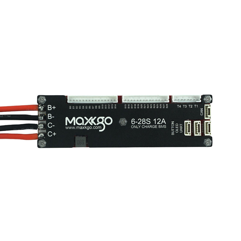 MAXKGO 6S-28S 12A Smart VESC-Compatible BMS with BlueTooth Charge Only Lithium Battery Protection Board