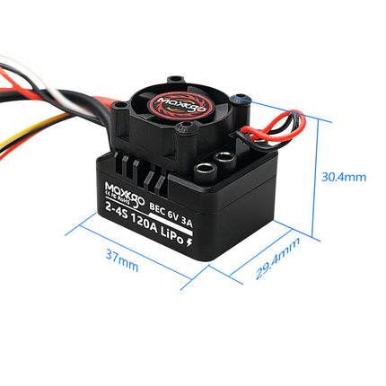 MAXKGO 2–4S 120A Brushless ESC for RC Cars & Boats