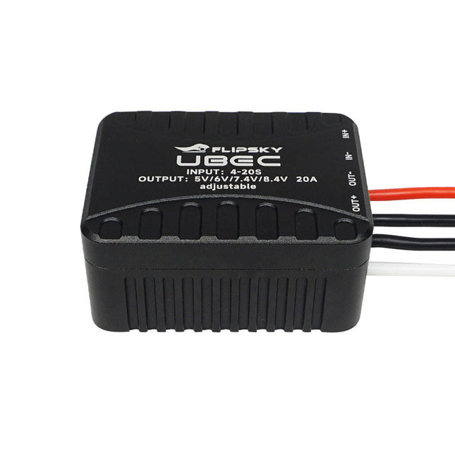 Flipsky 4-20S Lipo 20A External UBEC Output Adjustable 5.0V (default) / 6.0V / 7.4V / 8.4V For RC Car Fixed Wing Aircraft Robot