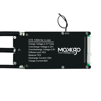 MAXKGO 15S-21S 120A BMS Protection Board Hardware Ternary Polymer Lithium Battery BMS Board