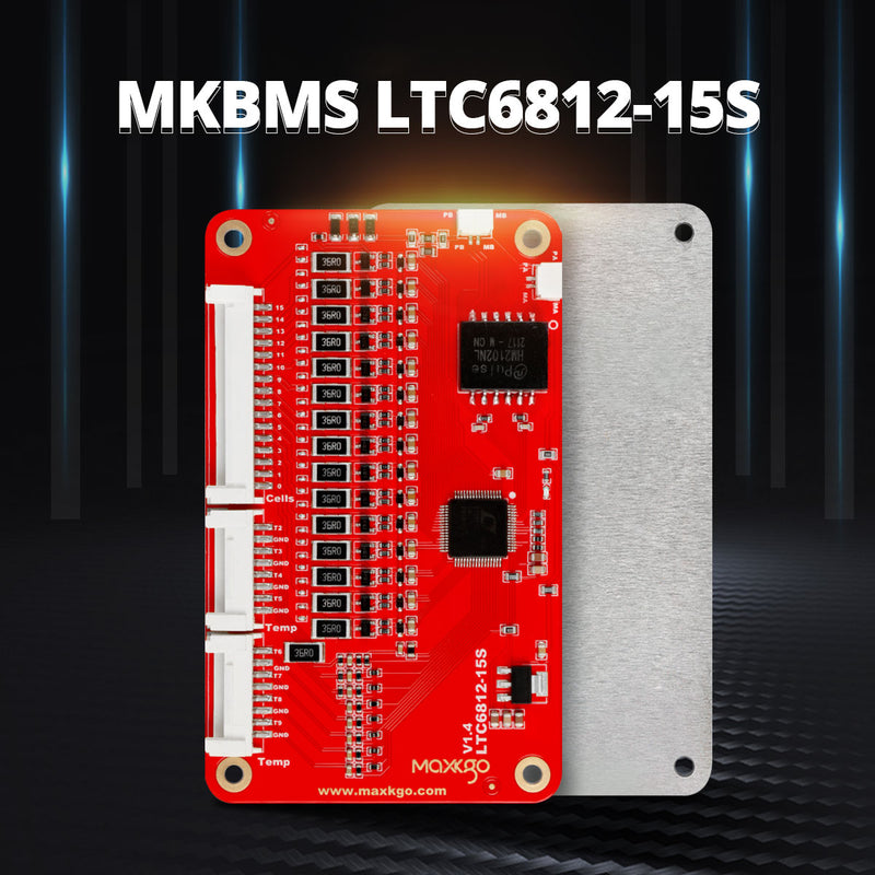 LTC6812 MAXKGO BMS 15S Slave Board BIS ZU 15 Zellen Füllstandsüberwachung &amp; 1+8 Temperatursensoren Kommunikation VESC und FSESC