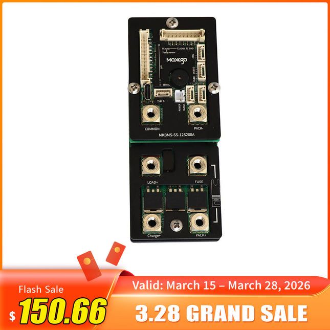 MAXKGO BMS 6S-12S 200A Smart BMS-Platine (VESC- oder FSESC®-kompatibel) für Ebike/Esk8/EScooter.ETC| MKBMS 