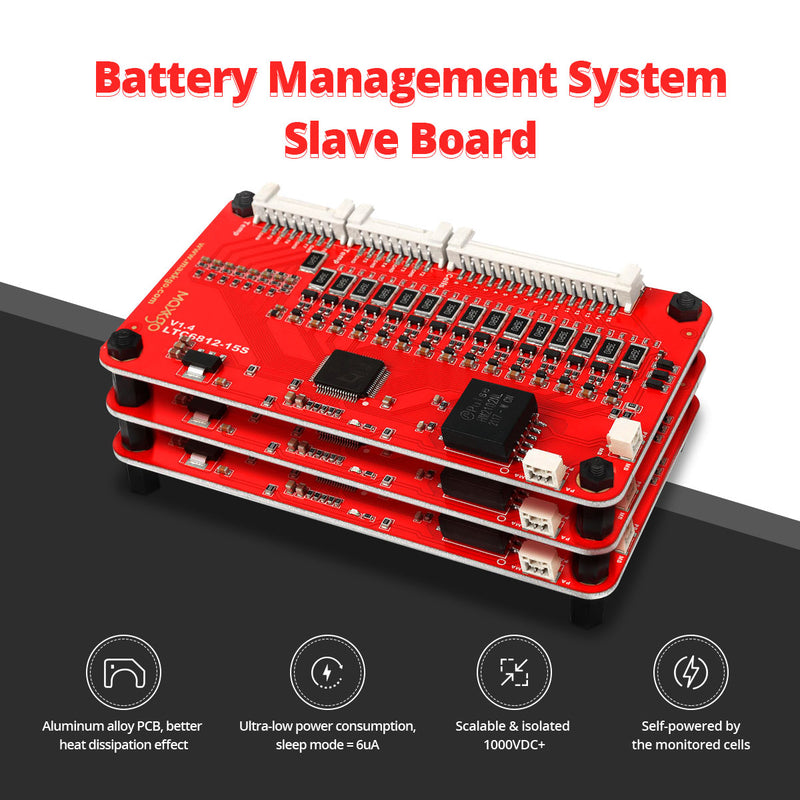 LTC6812 MAXKGO BMS 15S Slave Board BIS ZU 15 Zellen Füllstandsüberwachung &amp; 1+8 Temperatursensoren Kommunikation VESC und FSESC