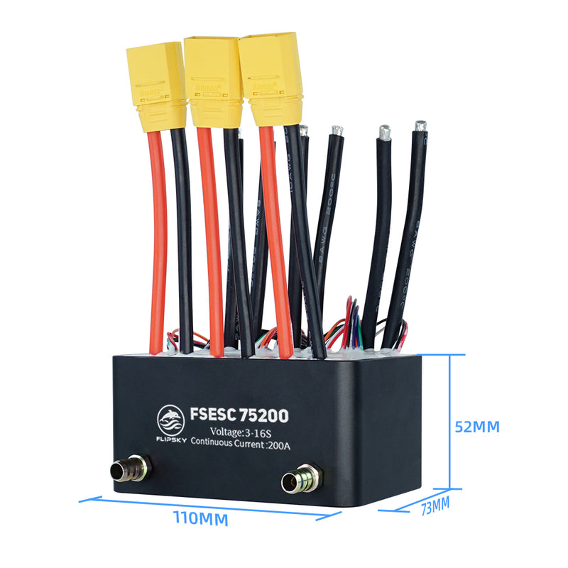Flipsky 75200 VESC ESC Speed Controller 75 V 400A Peak For E-Foil Fighting Robot Surfboard AGV Robot