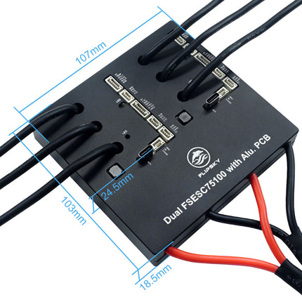 Flipsky 75100 Dual Drive VESC ESC Speed Controller 84 V 240A Peak For E-Skateboard Scooter Ebike With Aluminum PCB Regenerative Capacity
