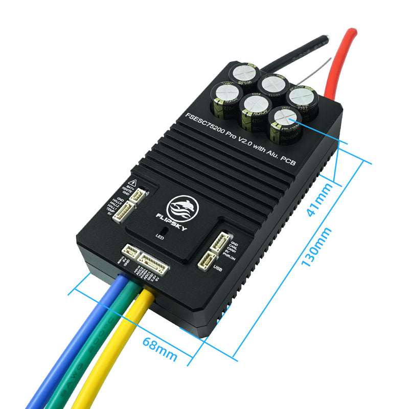 Flipsky 75200 Pro V2.0 With Aluminum PCB Based on VESC 150000 EPRM Peak For Electric Skateboard Scooter Ebike Speed Controller