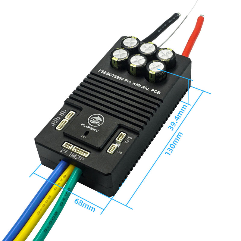 Flipsky 75200 Pro V2.0 With Aluminum PCB Based on VESC 150000 EPRM Peak For Electric Skateboard Scooter Ebike Speed Controller
