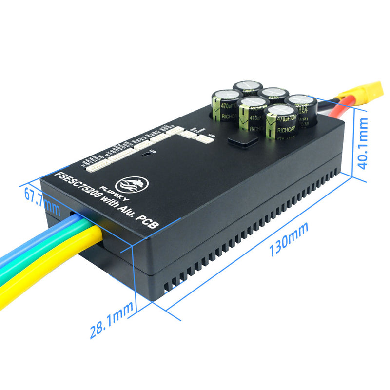 Flipsky 84V 300A Peak 75200 VESC ESC Water Cooling With Aluminum PCB For Fighting Robot Surfboard AGV Robot Support UART Bluetooth