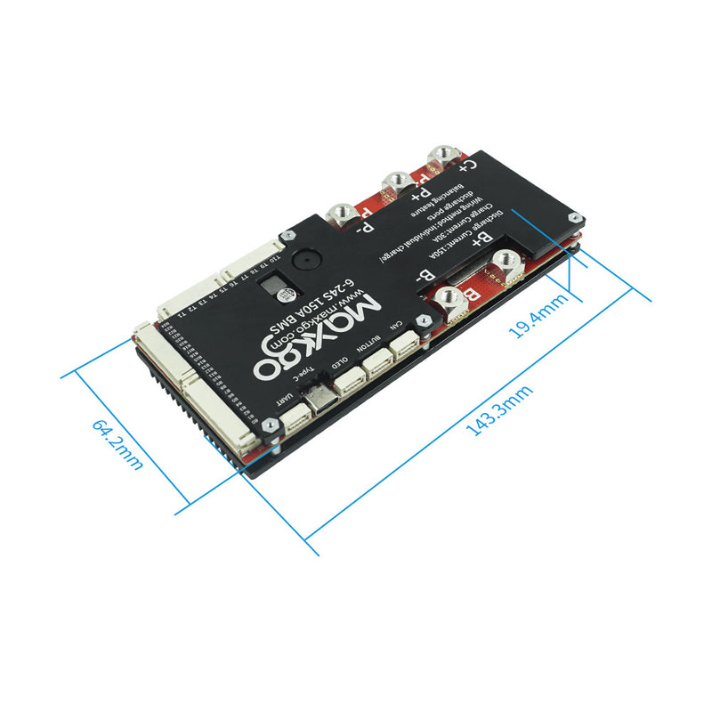 MAXKGO 6S-24S 150A Smart Bluetooth BMS Battery Protection Board LTC6811 UART CAN VESC For Li-ion Lithium Li-ion LiFePO4 Battery