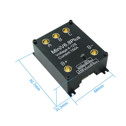 MAXKGO MINI FSESC6.8 PLUS 150A VESC Motor Controller | 4-12S BLDC/FOC ESC with Aluminum Case