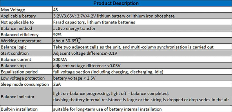 2S/3S/4S Lithium Battery Pack High Current Energy Transfer inductive Active Balance Board