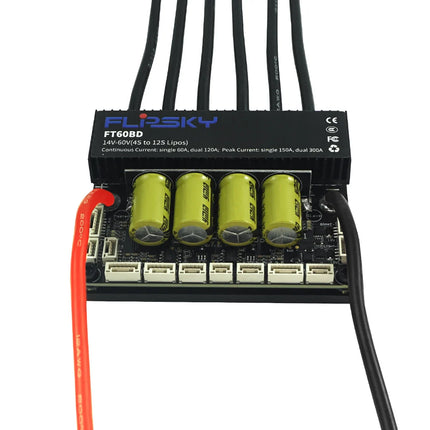 FT60BD Dual Drive ESC 60V 120A HALL Sensor With Heatsink PWM Frequency Controller For DIY Eboard Scooter Ebike