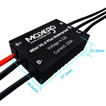 MAXKGO FSESC6.8 52V 150A Underwater IP68 Waterproof ESC For DIY E-skateboard Efoil