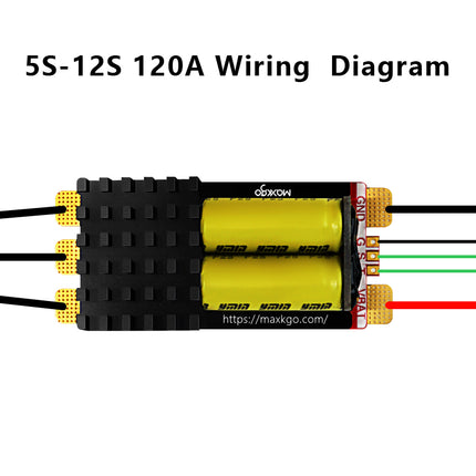Maxkgo 5-12S120A_ESC High-Efficiency Brushless Electronic Speed Controller (ESC)