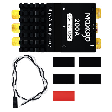 MAXKGO 5-12S 200A MINI Brushless Electric Speed Controller AM32  Firmware Support for Multi-rotor drones Airplane Models Plant Protection Machine Boat Models RC Car Models