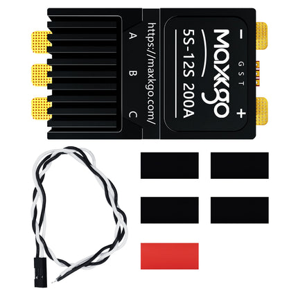 MAXKGO 5-12S 200A MINI ESC with AM32 Firmware for Heavy-Lift UAV, Agri Drone & RC Models