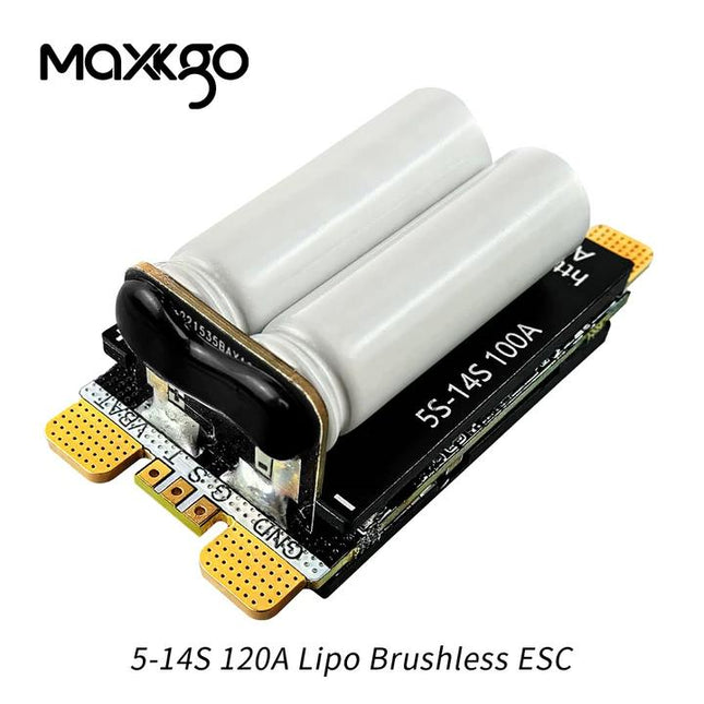 MAXKGO 5-14S 100A Lipo Brushless ESC Brushless Electric Speed Controller AM32 Support 128KHz Frequency PWMFrequency Suitable for Multi-rotor Aircrafts Airplane Models Plant Protection Machine Boat Models RC Car Models