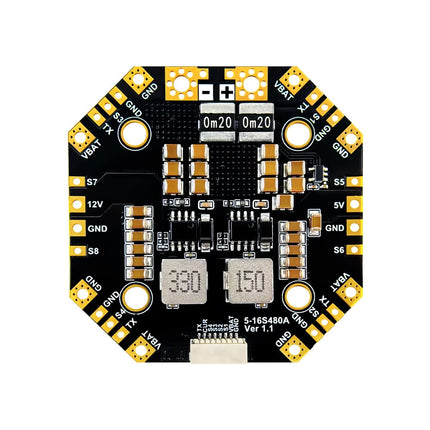 MAXKGO 5-16S 480A High Current Power Distribution Board (PDB) for FPV Drone | Dual BEC 5V/12V Output