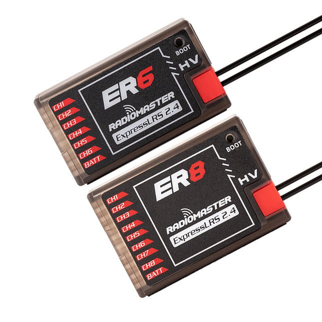 RadioMaster  ER6 ELRS Receiver 6CH PWM Output for FPV Fixed Wing & Boat RC Models