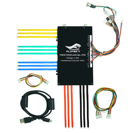 Flipsky FSESC 75450 84V High Current 450A ESC Base On Vesc With Aluminum Case Water Cooling Enclosure For E-Foil Fighting Robot Surfboard AGV Robot
