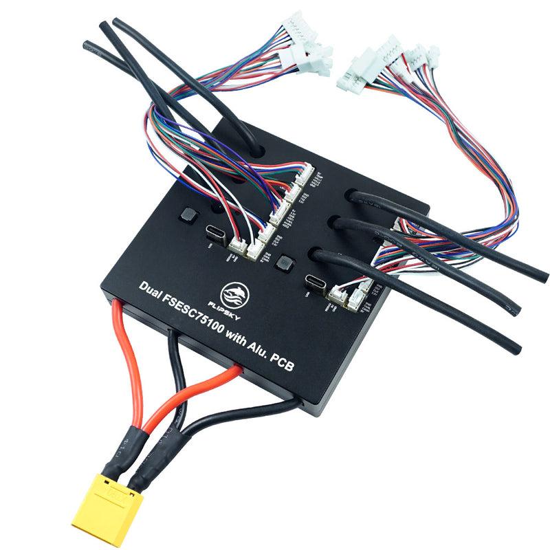 Flipsky 75100 Dual Drive VESC ESC Speed Controller 84 V 240A Peak For E-Skateboard Scooter Ebike With Aluminum PCB Regenerative Capacity