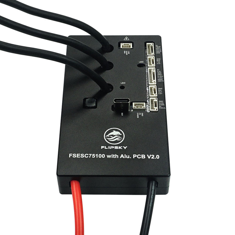 Flipsky 75100 V2.0 With Aluminum PCB With Power Key Switch Button Based on VESC For Electric Skateboard / Scooter / Ebike Speed Controller
