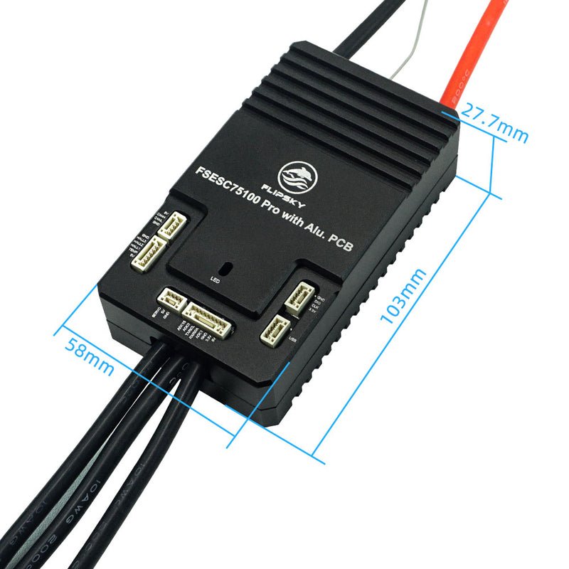 Flipsky 75100 Pro ESC With Aluminum PCB High Current MOS For Electric Scooter Support HALL ABI Sensor Control