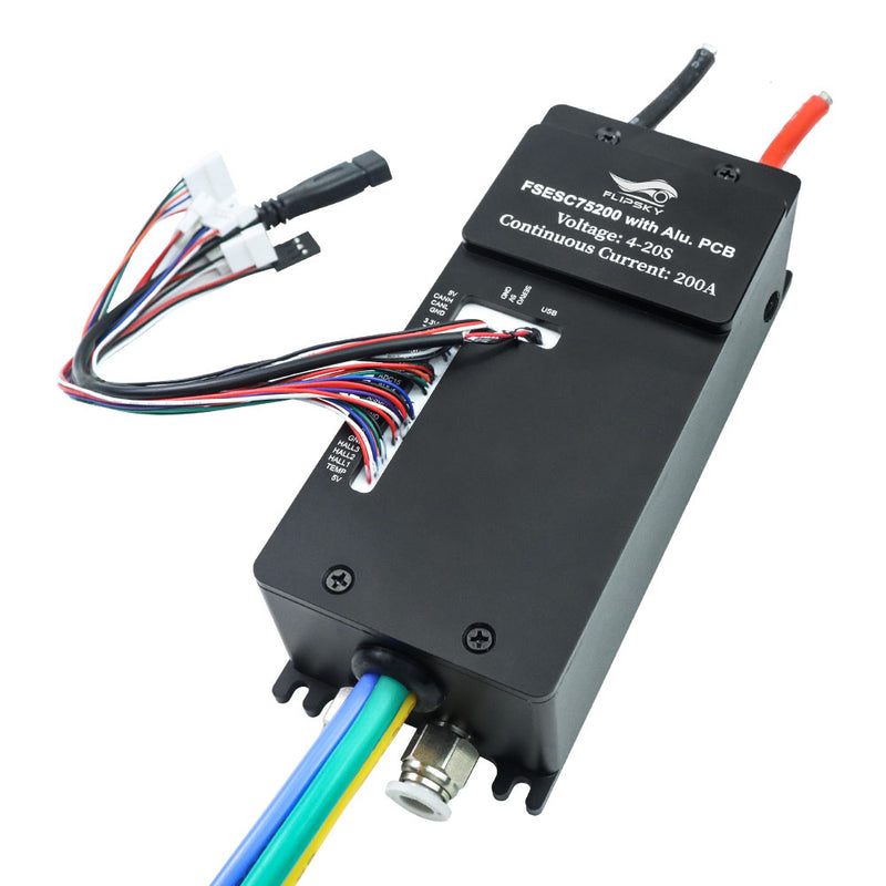 Flipsky 84V 300A Peak 75200 VESC ESC Water Cooling With Aluminum PCB For Fighting Robot Surfboard AGV Robot Support UART Bluetooth