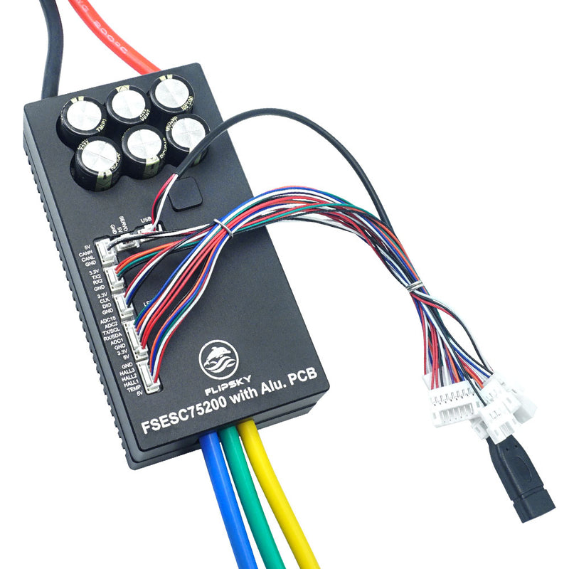 Flipsky 84V 300A Peak 75200 VESC ESC Water Cooling With Aluminum PCB For Fighting Robot Surfboard AGV Robot Support UART Bluetooth