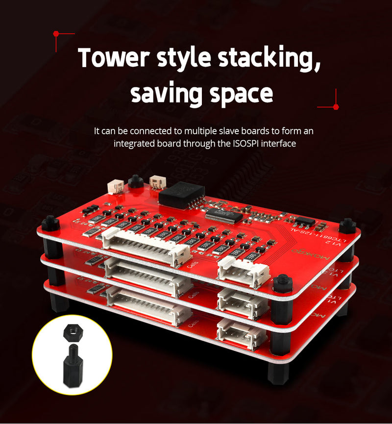 MAXKGO LTC6811 12S Smart Slave BMS li-ion Lifepo4 LTO Battery Protection Board