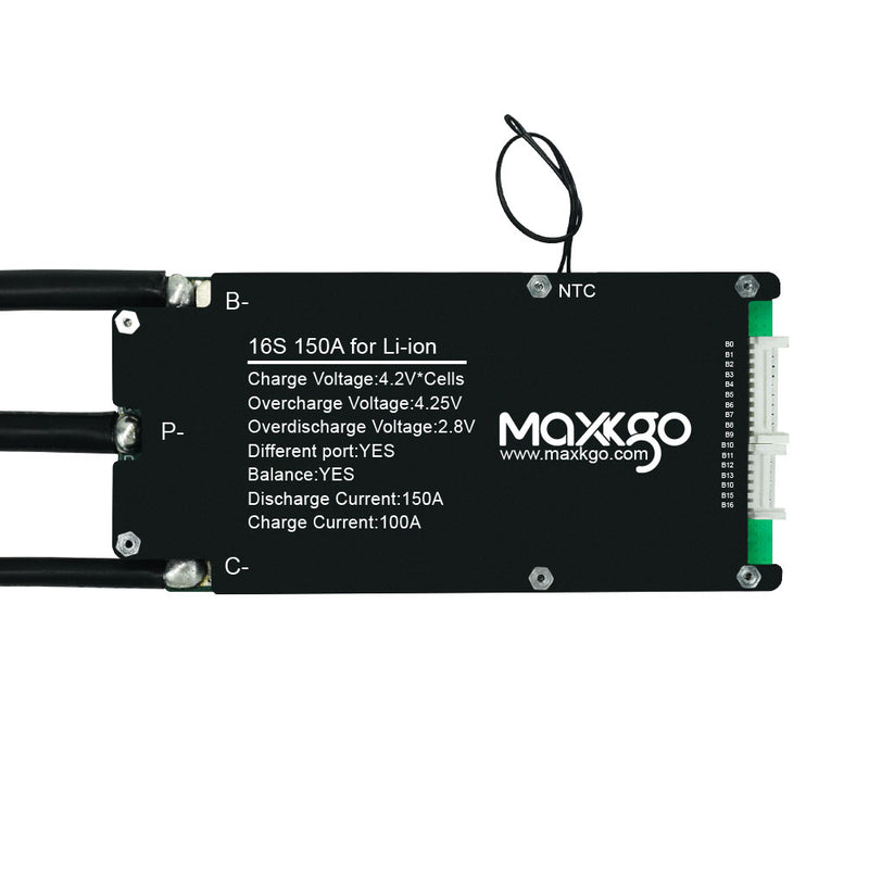MAXKGO BMS 36V 48V 60V 72V 150A  Battery Protection Board With Balance and Temperature Sensor Used for Ebike/Escooter/Erobot/
